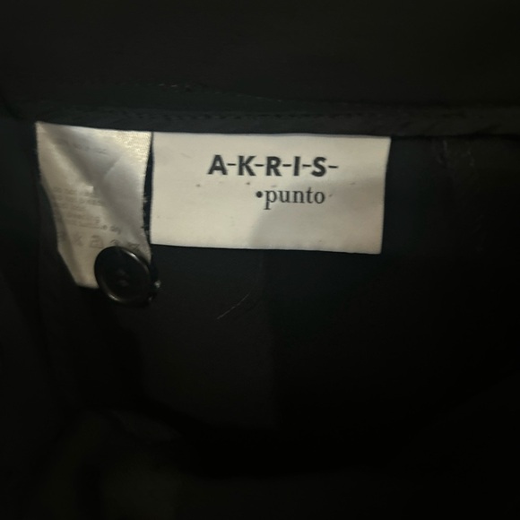 AKRIS PUNTO Wool Trouser Dress Pants Womens 8 Black Straight Leg Pockets NICE - Picture 2 of 5